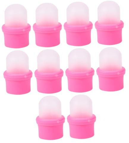 Vaguelly 10pezzi Coperture per Rimozione Smalto per Unghie in Pp Rosa, Comode da Indossare la Rimozione Uv, per Amanti del Fai-da-te e Clienti Manicure