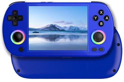Portable Game Console RG40XX-H Rétro, Écran IPS De 4,0 Pouces, Carte TF De 64 Go, 5500 Jeux avec Sortie Wi-FI Bluetooth HD Et TV Console De Jeu Portable-Blue||64G