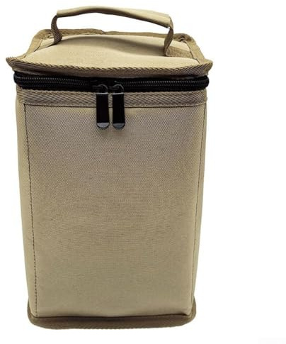 Sac de rangement pour bouteille de gaz, 24 x 16 x 16 cm, pliable, tissu Oxford portable, rangement extérieur pour bouteilles de propane et lampes de camping, pour pique-nique, camping et voyage (kaki)