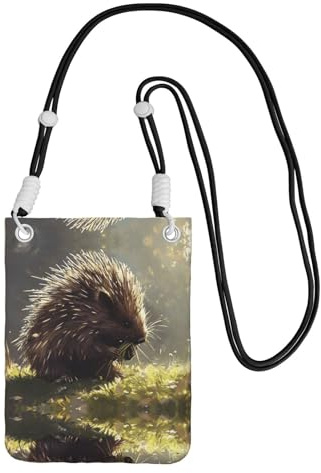 BOXILTD Thorny vildsvin telefonväska crossbody – mobiltelefon crossbody-väska med justerbar rem för daglig användning och pendling