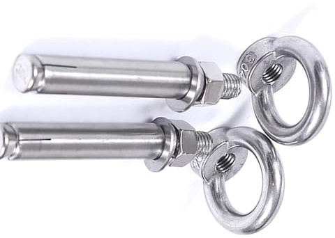 Boulon à œil de levage à anneau en acier inoxydable M14, boulon d'expansion robuste for ancrages muraux, 304 résistant à la rouille, 1 pièce(M14x90mm)