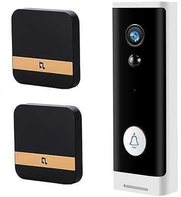 CCZRD Interphone Visuel Intelligent De Caméra Sonnette WiFi avec La Vision Nocturne sans Fil Sécurité À Maison Carillon Gamme D'environnements Domestiques(Option 2 White)