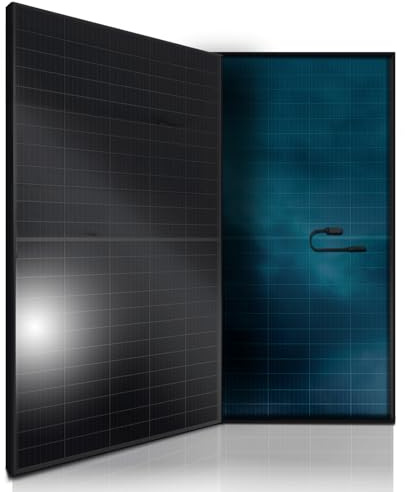SUNNIVA® Solarmodul 2x 460 W FULL BLACK Bifazial Glas/Glas PV Modul Solarpanel - PMax 920W (2x460W) Bifacial N-Type, für Balkonkraftwerk oder PV Solar Anlage