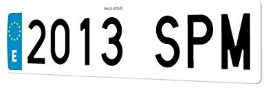 SPM Matricula de Coche policarbonato 100% HOMOLOGADA (Larga Europea)