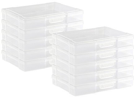 novelinks Transparent 4 x 6 Photo Storage Boxes - Photo Organizer Cases Photo Keeper Picture Storage Containers Box for Photos - 10 PACK (Clear)