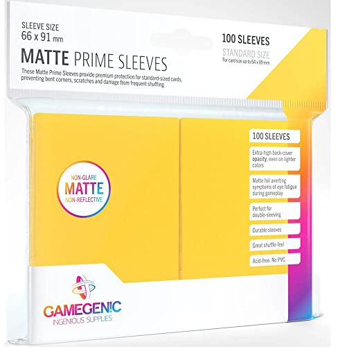 Gamegenic, Matte Prime Sleeves Yellow, Zubehör