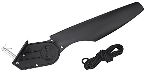 Alomejor Kanu Ruder Kunststoff Kajak Kanu Ruder Fuß Richtung Kontrolle Tackle Kits Angelboot Wasserfahrzeug Freizeit Wassersport Schwarz