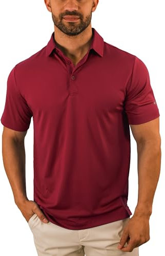 Columbia Herren Golf Drive Poloshirt Omni Wick Performance Atmungsaktiv Kurzarm, Rüben, L
