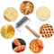 Stainless Steel Lattice Pastry Cutter With Wood Handle - Pizza Dough Roller, Cookie Pie Ravioli Bread Maker - Household Time-Saver Baking Tool