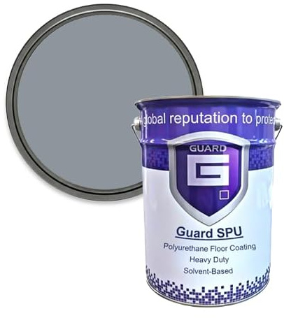 Guard SPU - Floor Paint Ideal for Warehouses, Garages, Factories, Concrete Floors, 20 COLOURS - 5 Litres (Silver Grey (RAL 7001))