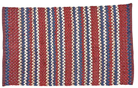 Park Designs Gemstone Chindi Rag Rug 2' x 3', Patriotic Accent Rug for July 4th, Farmhouse and Other Americana Decor Styles, 100% Cotton Floor Mat for Entryway, Kitchen, Living Room and Bedroom