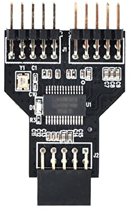 CY USB 2.0 moderkortskabel 9 stift USB 2.0 huvud 1 till 2 hona 10 stift förlängningssplitter adapter HUB-kontakt adapter port multilier