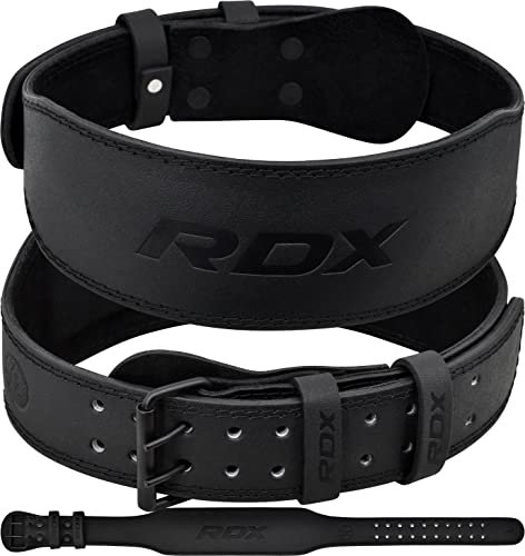 RDX Gewichthebergürtel Leder 4” und 6”, 10 Verstellbar Löcher Trainingsgürtel Schnalle, Powerlifiting Fitness Krafttraining Gürtel Bodybuilding, Gepolstert Gym Weight Lifting Belt, Männer Damen