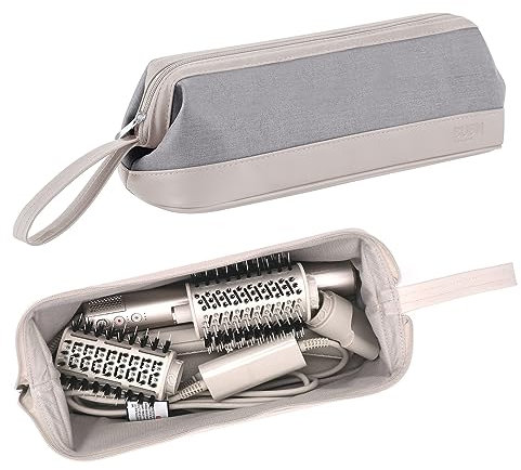 BUBM Travel Case for Dyson Airwrap Styler/Shark Flexstyle,Portable Carrying Case for Dyson Supersonic Hair Dryer,Waterproof Anti-Scratch Dustproof Protection Organizer Travel Storage Bag (Light Gray)