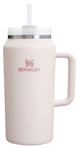 STANLEY Quencher H2.0 FlowState Stainless Steel Vacuum Insulated Tumbler with Lid and Straw for Water, Iced Tea or Coffee, Smoothie and More, Rose Quartz 2.0, 64oz