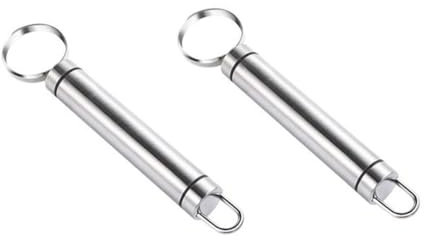 2St Entkerner Werkzeuge zum Entkernen von Pfeffer Karottenschäler Jalopeno Obst Jalapenos Fruchtausstecher Küchenutensilien Mehrzweck Pflaume Chili kleine Werkzeuge rotieren Ananas