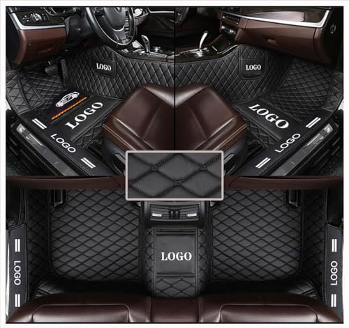 GDDUOYUE Automatten Nach Maß-Auto FußMatten Befestigung-MaßGeschneiderte FußMatten Je Nach Fahrzeugmodell, Perfekte Passform,Schwarz