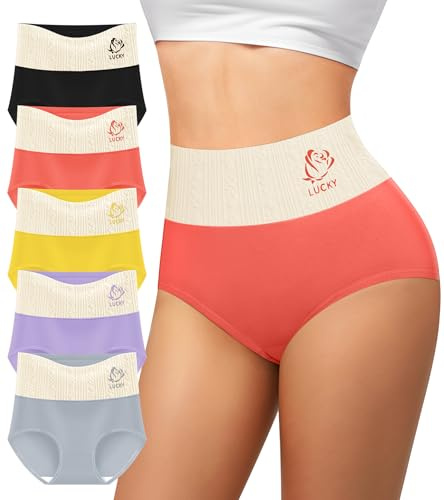 MIOTAN Bragas Mujer Algodon, Braguitas Clasicas Pack Ropa Interior de algodón para, Cintura Alta, Talle Alto Altas, Women Underwear Panties, XXL