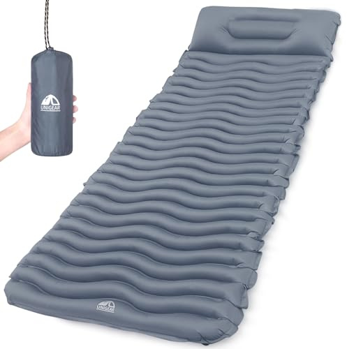 Unigear Ultralight Inflatable Sleeping Pad, Compact Air Camping Mat,Lightweight Camping Mattress for Backpacking, Hiking and Traveling