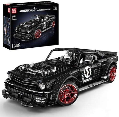 SHHFWU 13108S Technical Rennwagen Modellbausatz, 3201+ Klemmbausteine 1:8 Supersportwagen Modellbausatz, MOC Rennauto Geschenke für Erfahrene Baustein Enthusiasten (Statische Version)