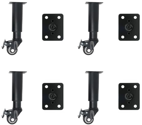 4 patas ajustables para muebles con ruedas giratorias, patas de apoyo resistentes para armario, sofá, mesa de café
