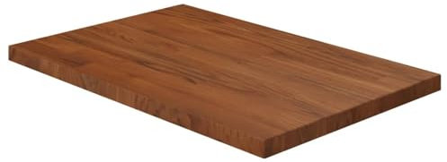 Somanki Waschtischplatte Dunkelbraun 60x40x2,5 cm Massivholz Behandelt, Arbeitsplatte, Holzplatte, Schreibtischplatte, Waschtischplatte, Küchenarbeitsplatte - 343054