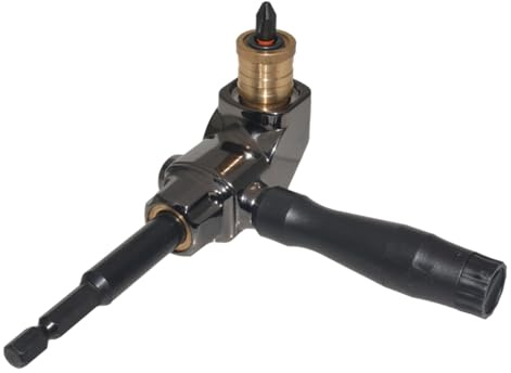 Adattatore angolare per trapano, adattatore per trapano, impugnatura ergonomica ad angolo retto, adattatore per punte da trapano a batteria per spazi ristretti