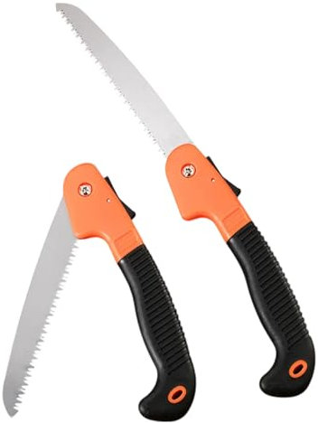 topolenashop Sega da Potatura Pieghevole 180mm, Lama Acciaio Inossidabile, Seghetto per Potatura Giardino Campeggio, Sega Mano Professionale 9364274