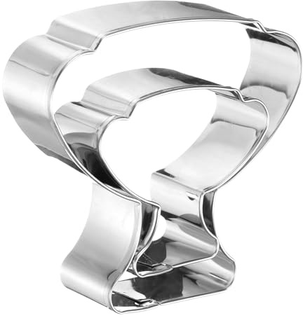 sourcing map Trophy Cookie Cutter Set Assorted Sizes Stainless Steel Polish Rose Flower Petal Cookie Cutters Molding for Pastry Fondant Cake Cookie