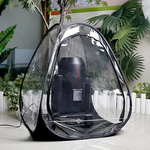 WECAN Professioneller Regenschutz für Moving-Heads, wasserdichtes und staubdichtes Zubehör für Bühnenbeleuchtung, transparenter Regenschutz für bodenstehende Moving-Heads (1er-Pack) Packung