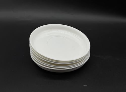 6 Stück Teller 14 cm Speiseteller Plastikgeschirr Partygeschirr, Mehrweggeschirr, Farbe weiß