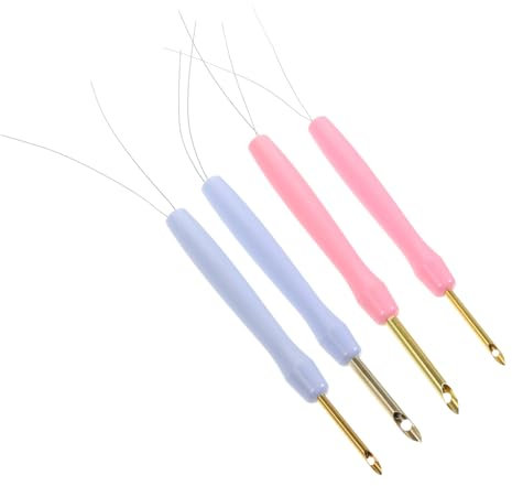 Housoutil 4piezas Aguja Perforadora De Fieltro Kit De Agujas De Tejer Accesorio De Bordado Mango Ergonómico