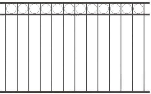 vidaXL Grey Steel Fence Panel - Weather- Outdoor Barrier 1.7m x 1m