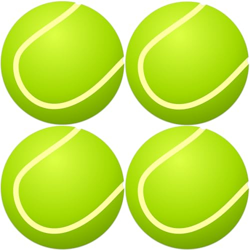 Lucleag 30 grandi ritagli da tennis per bacheca, ritagli di carta a forma di palla da tennis per aule, bacheca, decorazione da parete, basket a tema sportivo, forniture per feste di compleanno, 20 cm