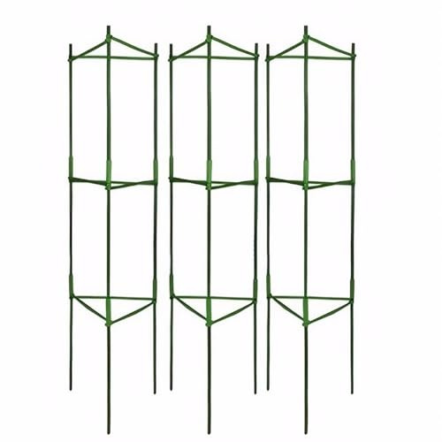 KIXZSAZ 3 pack/lote de estacas de tomate resistentes para soportar tomates en enrejado de jardín, ahorra espacio en el jardín, jaulas de tomates para jardín