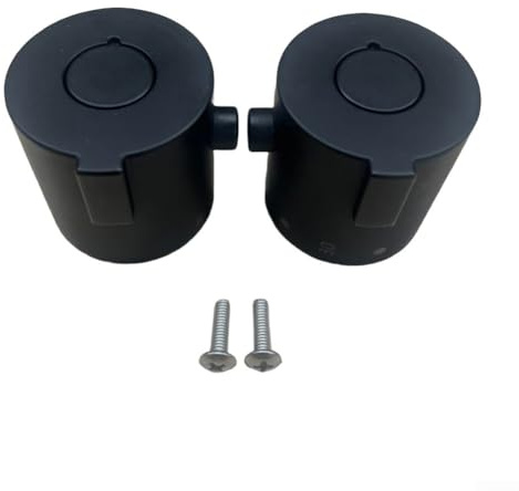 Shower Control Handle 1 Pair Water Control Handle Shower Temperature Control Handle Knob, Black