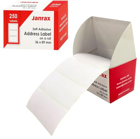 Selbstklebende Adress-Etiketten, 36 x 89 mm, Rolle mit 250 Stück
