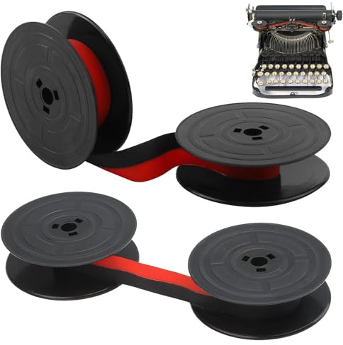 2 Stück Farbband Für Schreibmaschine,Farbband Schreibmaschine,Kompatibel mit Klassischen Modellen,GR4 Farbband für Schreibmaschine,Rot und Schwarz Nylon Typewriter Farbband,Schreibmaschinenband.