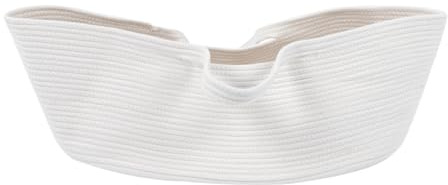 Cesta de Mano para Ñiño de Algodón Cuerda Beige Portátil | Interior y Exterior, Diseño Sencillo y Clásico, Resistente al Desgaste, para Recién Nacido