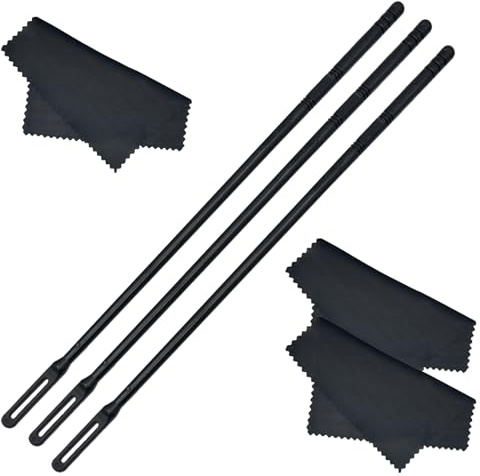 Juego de 6 limpiadores de flauta con 3 paños de limpieza para flautas, 3 unidades, para el cuidado de interiores, herramientas de cuidado interior, flauta travesera, paño de limpieza para instrumentos