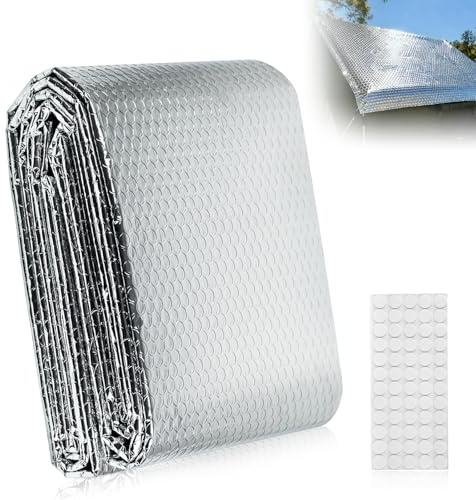 Film réfléchissant pour radiateur, 5 m x 60 cm, film isolant, isolation arrière, radiateur, en aluminium, pour véhicules, toits, fenêtres, tuyaux