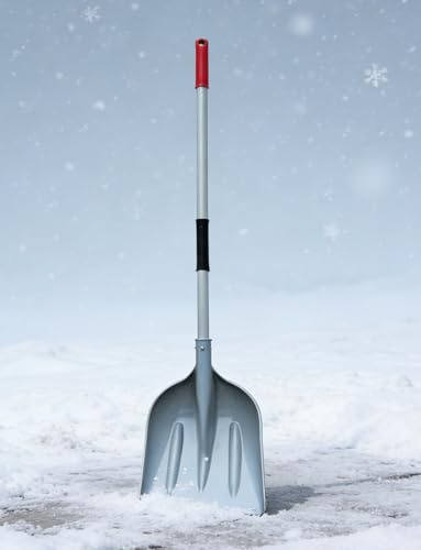 Pala da neve, leggera e portatile, di grande capacità, per vialetto, garage di casa, cortile, passerella, parcheggio