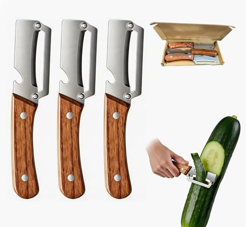 Set di 3 pelapatate da cucina multifunzionali, 2 in 1, pelapatate multiuso per verdure, utensile da cucina per frutta, verdura (3)