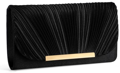 XquiziFit Clutch Damen Abendhandtaschen für Damen Handtasch | Formelle Elegante Schultertasche für Party Hochzeit Cocktail Hochzeitstaschen Kunstwildleder Handtasche mit Abnehmbarer Kette