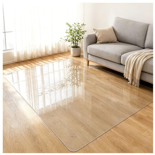 Protecteur de Plancher résistant aux frottements répétés 120x320cm 2MM Tapis Chaise roulante Transparent Anti-Usure pour Bureau Entreprise
