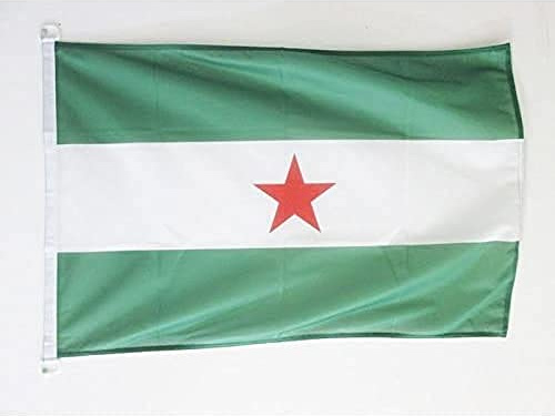 AZ FLAG Bandera Nautica Andalucia Arbonaida 45x30 cm - Pabellón Conveniencia Independentista Andaluza - Nacionalismo Andaluz 30 x 45 Cm, Bandera Barco con anillas | Uso exterior y náutico Enseña náutica andaluza resistente a la intemperie con costuras dobles y bordes reforzados