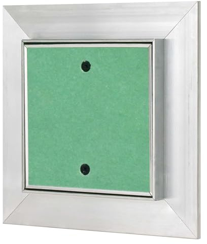 Revisionsklappe Trockenbau 100 x 100 mm – Revisionstür - Wartungsklappe mit 12,5 mm imprägnierter GK-Einlage und Druckverschluss – aus korrosionsbeständigem Aluminium – befliesbar – MW multi werkzeug