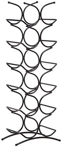 Amazon Basics Weinregal für 12 Flaschen, Schwarz, 24.9 x 16 x 67.8 cm