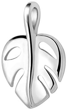 Monstera Blatt Anhänger Kette Damen Silber 925 KA-460 | Kettenanhänger aus Sterlingsilber von MATERIA by Matthias Wagner