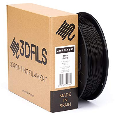 3DFILS - Filamento PLA para impresión 3D esFil PLA INGEO 3D850: 1.75 mm, 1 Kg, Negro